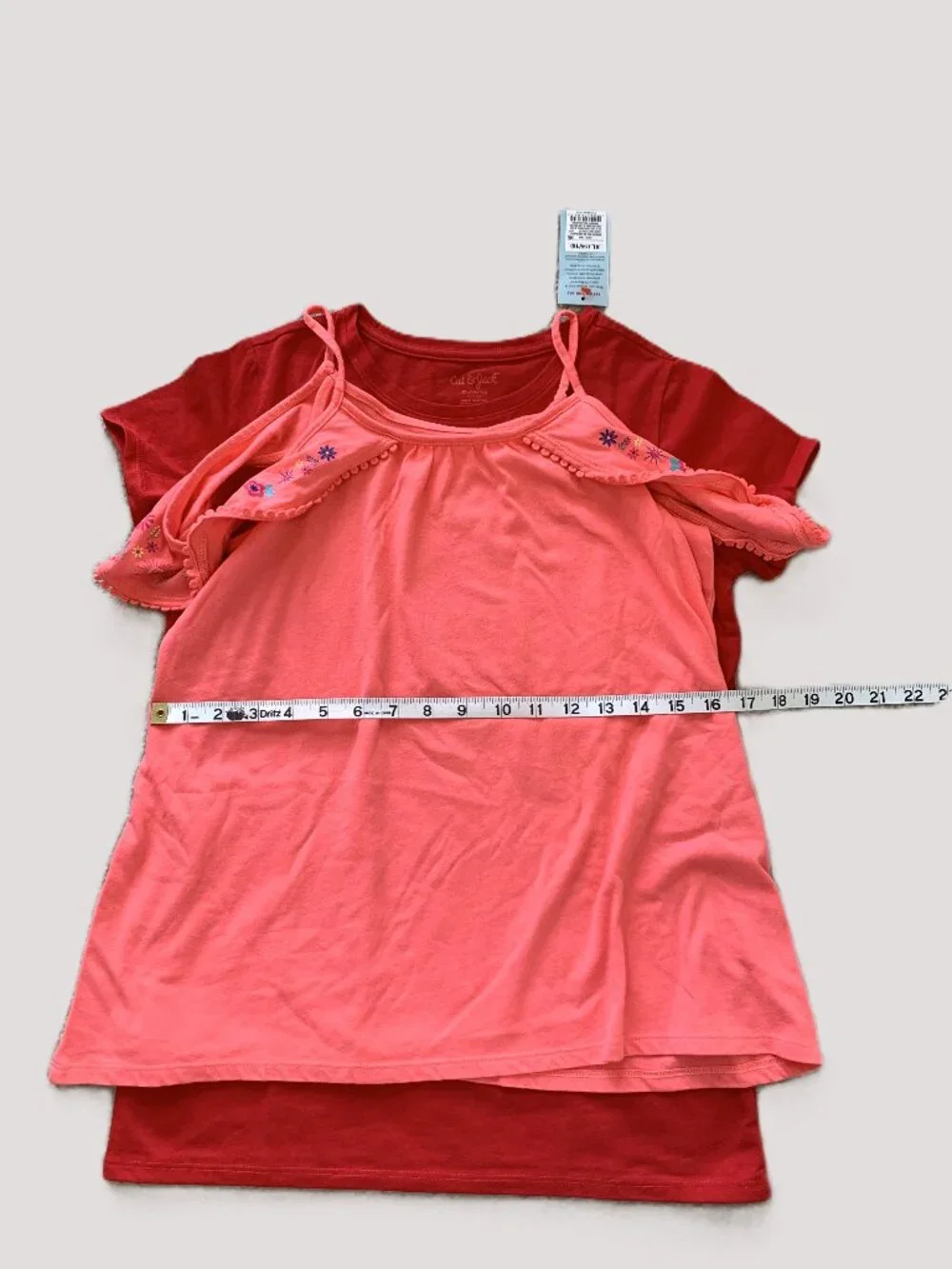 4 Piece Girls Leggings Shirt Set Cat&Jack/Thereabouts Shimmer/Glitter Size 14/16